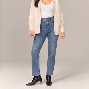 Abercrombie Curve Love High Rise Ankle Straight Jean